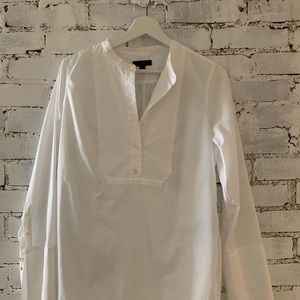 J.Crew White Bib Shirt